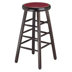 Rachael Backless barstool uph seat with nails